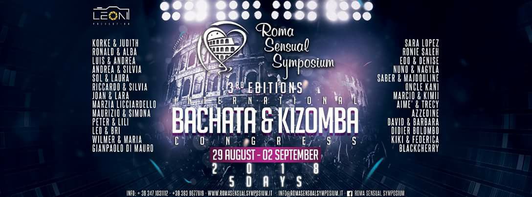 Roma Sensual Symposium 2019 - Roma 29 agosto - 02 settembre